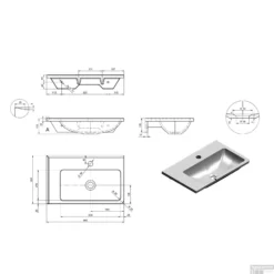 Wastafel Sapho Arana Rechthoekig 56x35x11 Cm Links Cast Marble Wit -Goedkope Stijl Baden Winkel an055 wastafel sapho arana rechthoekig 56x35x11 cm links marmer wit 5