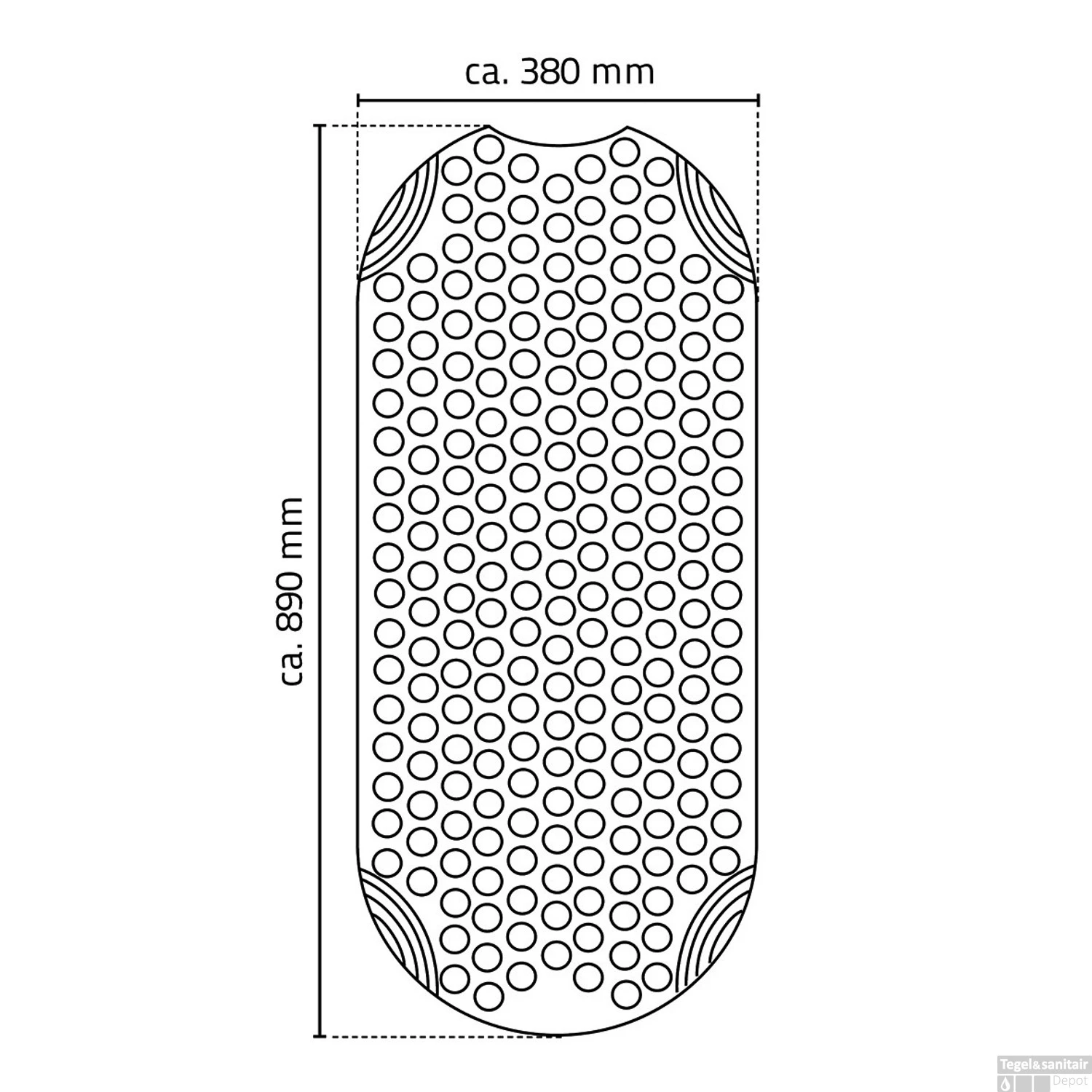 Antislip Badmat Boss & Wessing Ludo 38x89 Cm Wit 10 Antislip Badmat Boss & Wessing Ludo 38x89 Cm Wit - Afbeelding 8