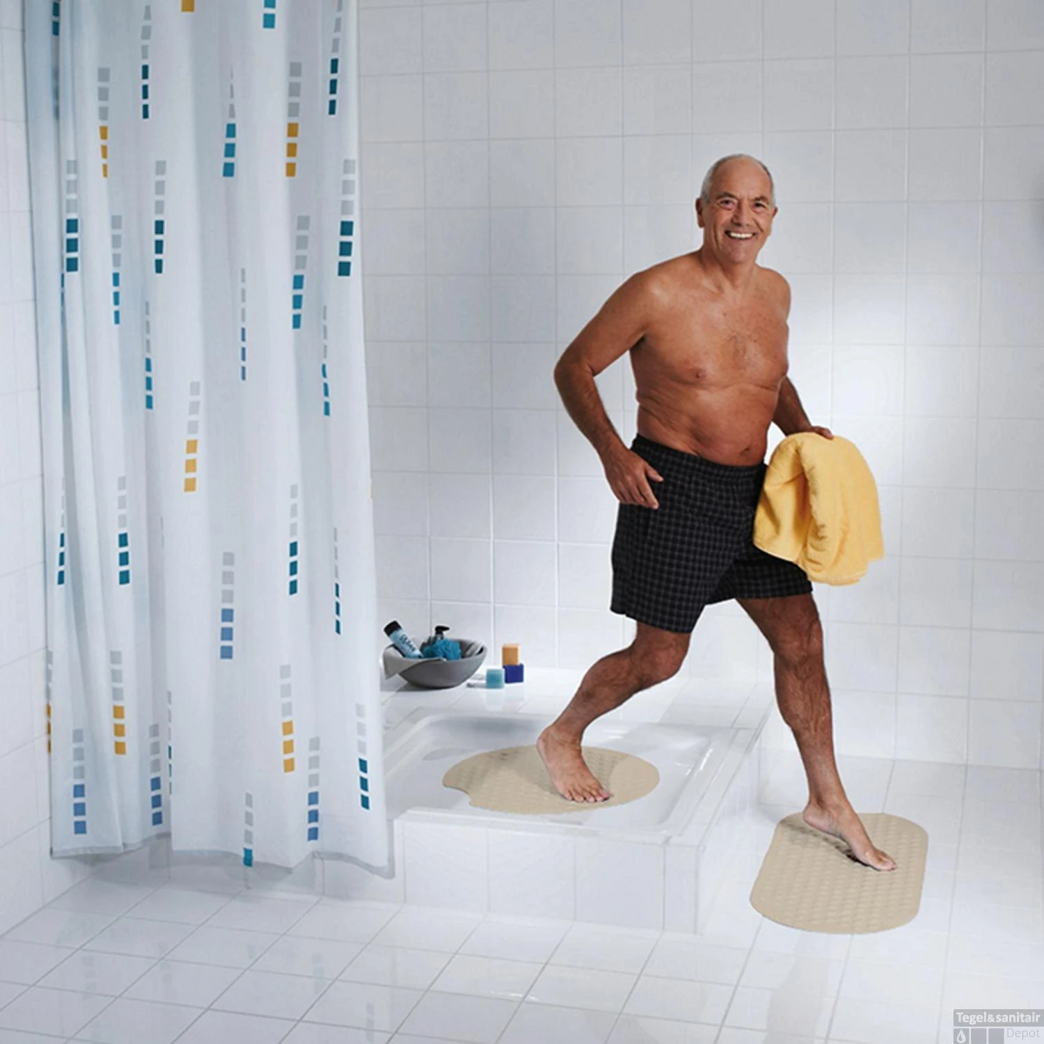 Antislip Badmat Wiesbaden Ridder Tecnoplus 38x89 Cm Grijs 4 Antislip Badmat Wiesbaden Ridder Tecnoplus 38x89 Cm Grijs - Afbeelding 2