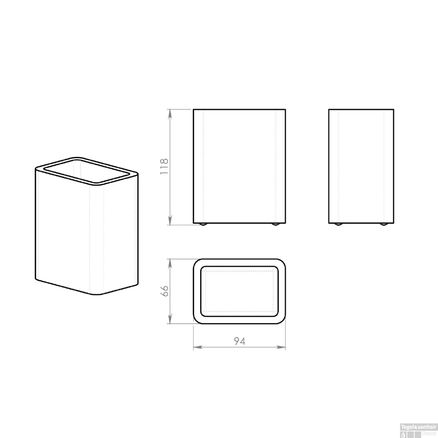 Tandenborstelhouder Sapho Aries Vrijstaand 11.8x9.4x6.6 Cm Polyresin Antraciet 5 Tandenborstelhouder Sapho Aries Vrijstaand 11.8x9.4x6.6 Cm Polyresin Antraciet - Afbeelding 3