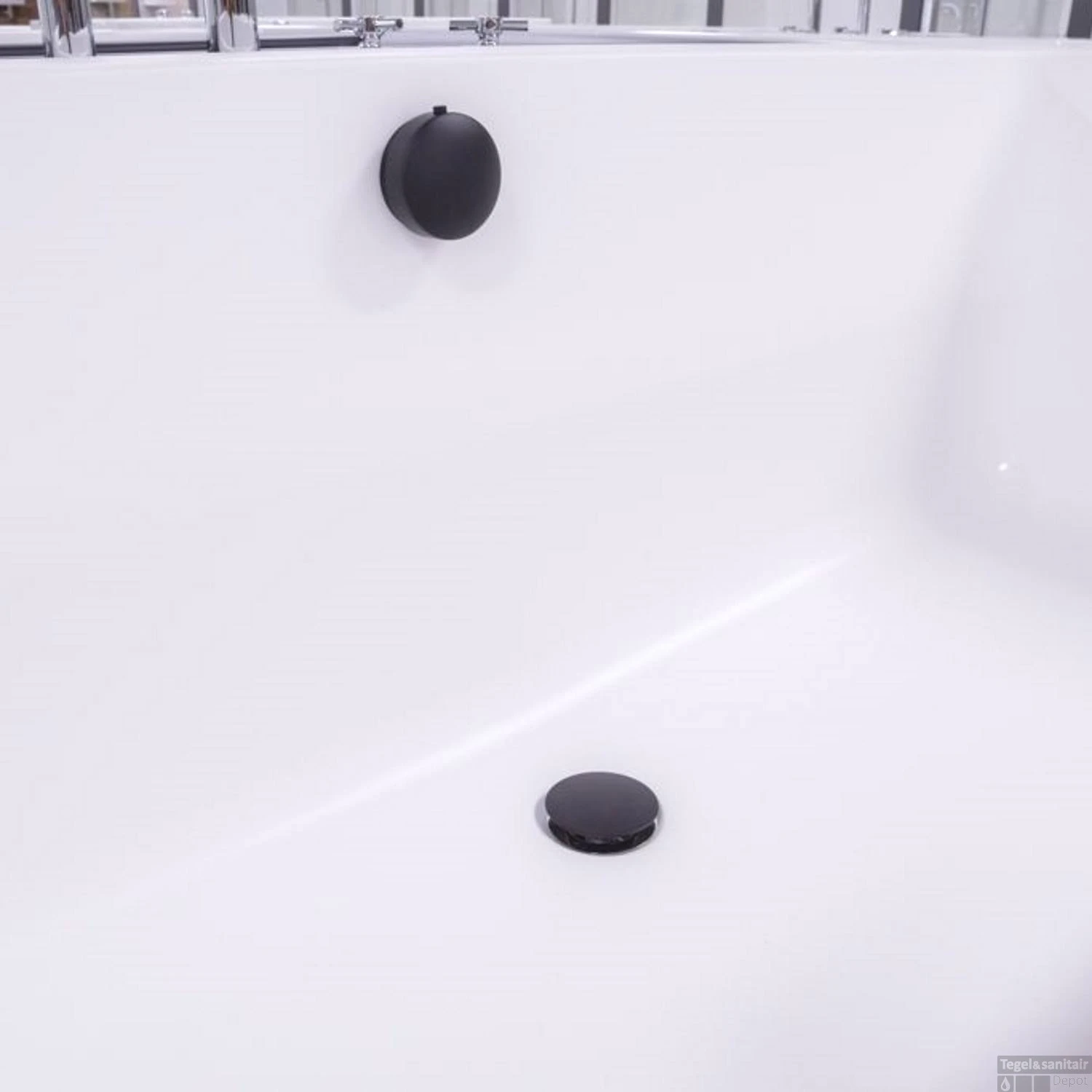 Badafvoer-overloopcombinatie Xenz Mat Zwart 4 Badafvoer-overloopcombinatie Xenz Mat Zwart - Afbeelding 2