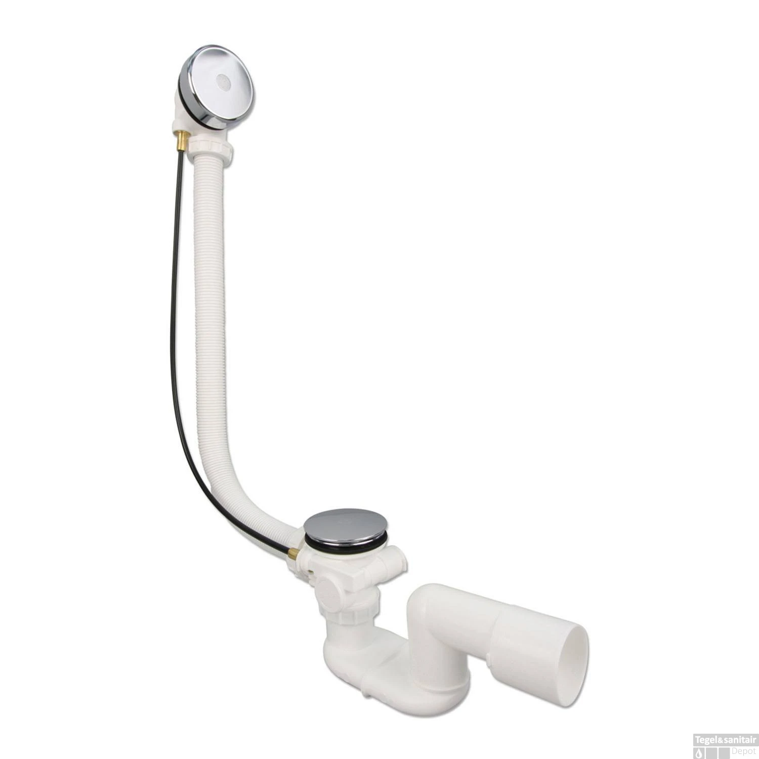 Badafvoer-overloopcombinatie Xenz Chroom 3 Badafvoer-overloopcombinatie Xenz Chroom