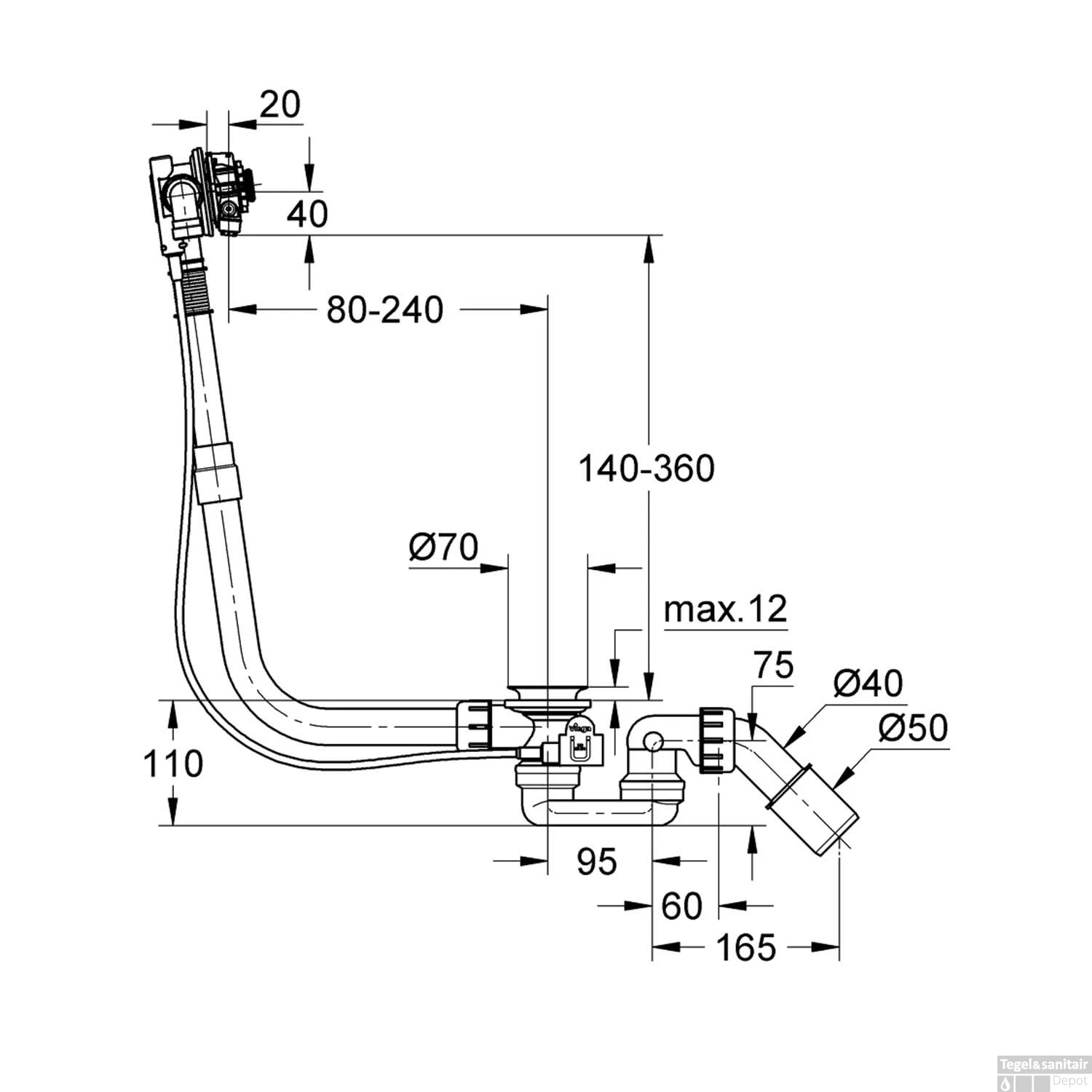 Badafvoer Grohe Others Warm Sunset Geborsteld 4 Badafvoer Grohe Others Warm Sunset Geborsteld - Afbeelding 2