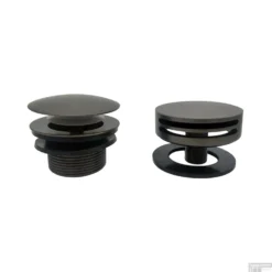 Badafvoerplug Afbouwdeel Set Boss Wessing Tbv Badoverloopcombinatie Met Vulfunctie Rond Gunmetal