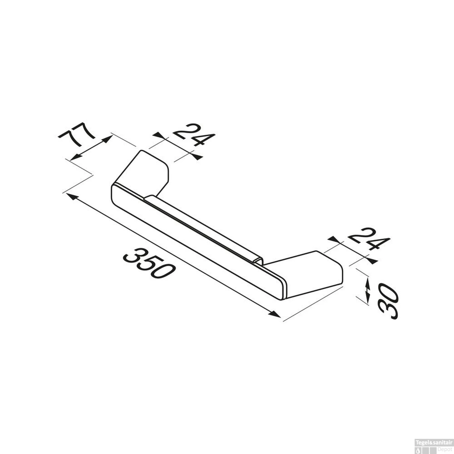 Badgreep Geesa Shift 30 Cm Zwart 6 Badgreep Geesa Shift 30 Cm Zwart - Afbeelding 4