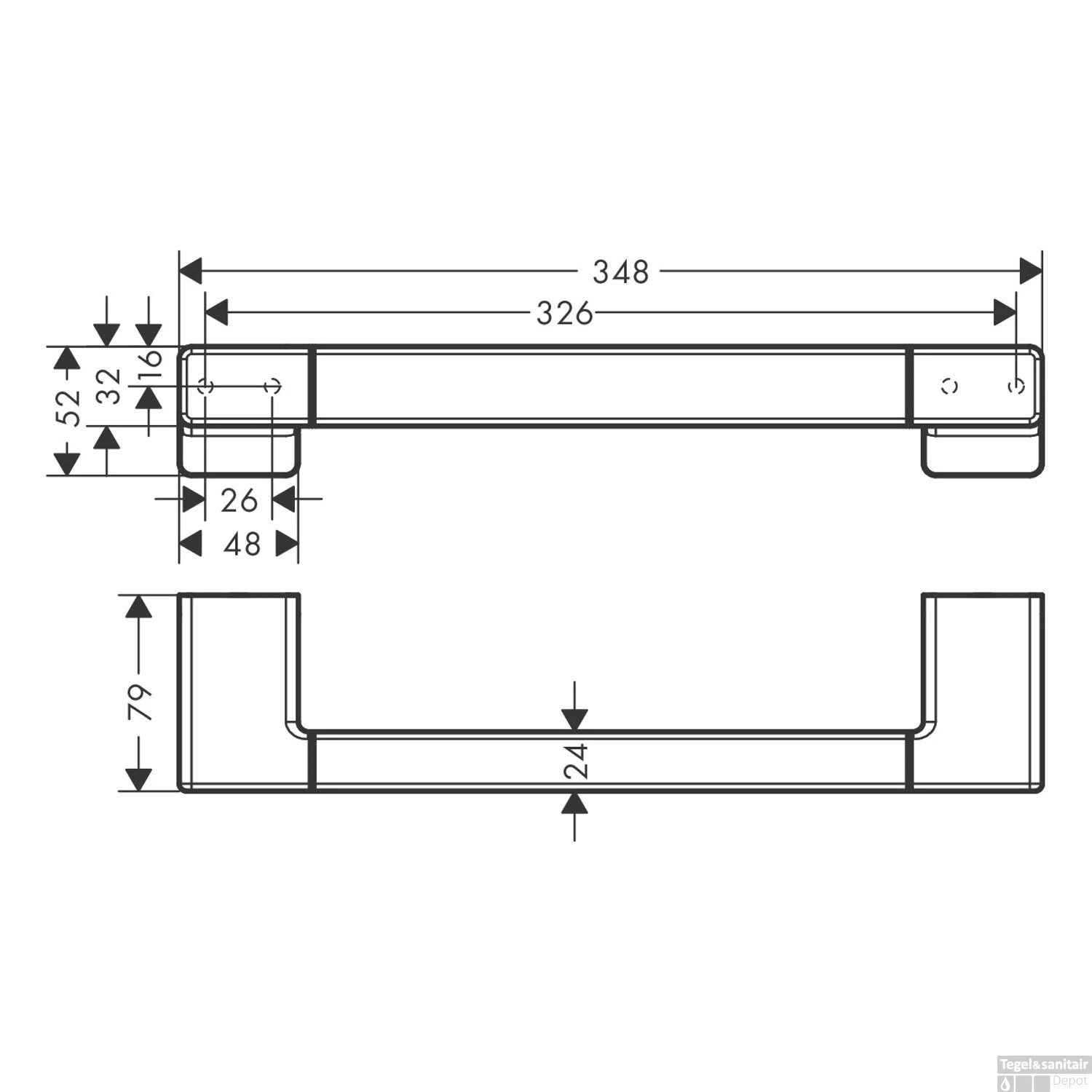 Badgreep HansGrohe AddStoris 34,8 Cm Geborsteld Brons 4 Badgreep HansGrohe AddStoris 34,8 Cm Geborsteld Brons - Afbeelding 2