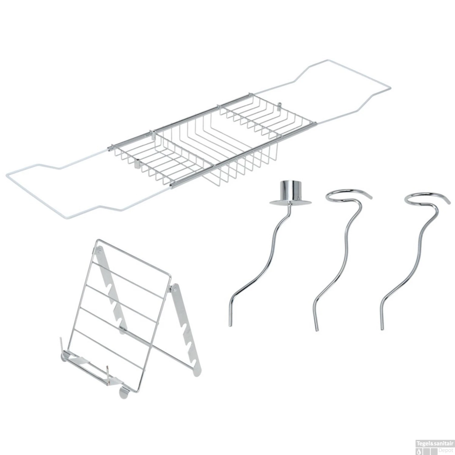 Badrek Uitschuifbaar Boss & Wessing Chroom 4 Badrek Uitschuifbaar Boss & Wessing Chroom - Afbeelding 2