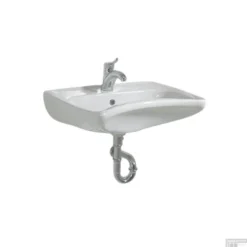 Rolstoel Wastafel Boss & Wessing 49x60 Cm 1 Kraangat Keramiek Wit