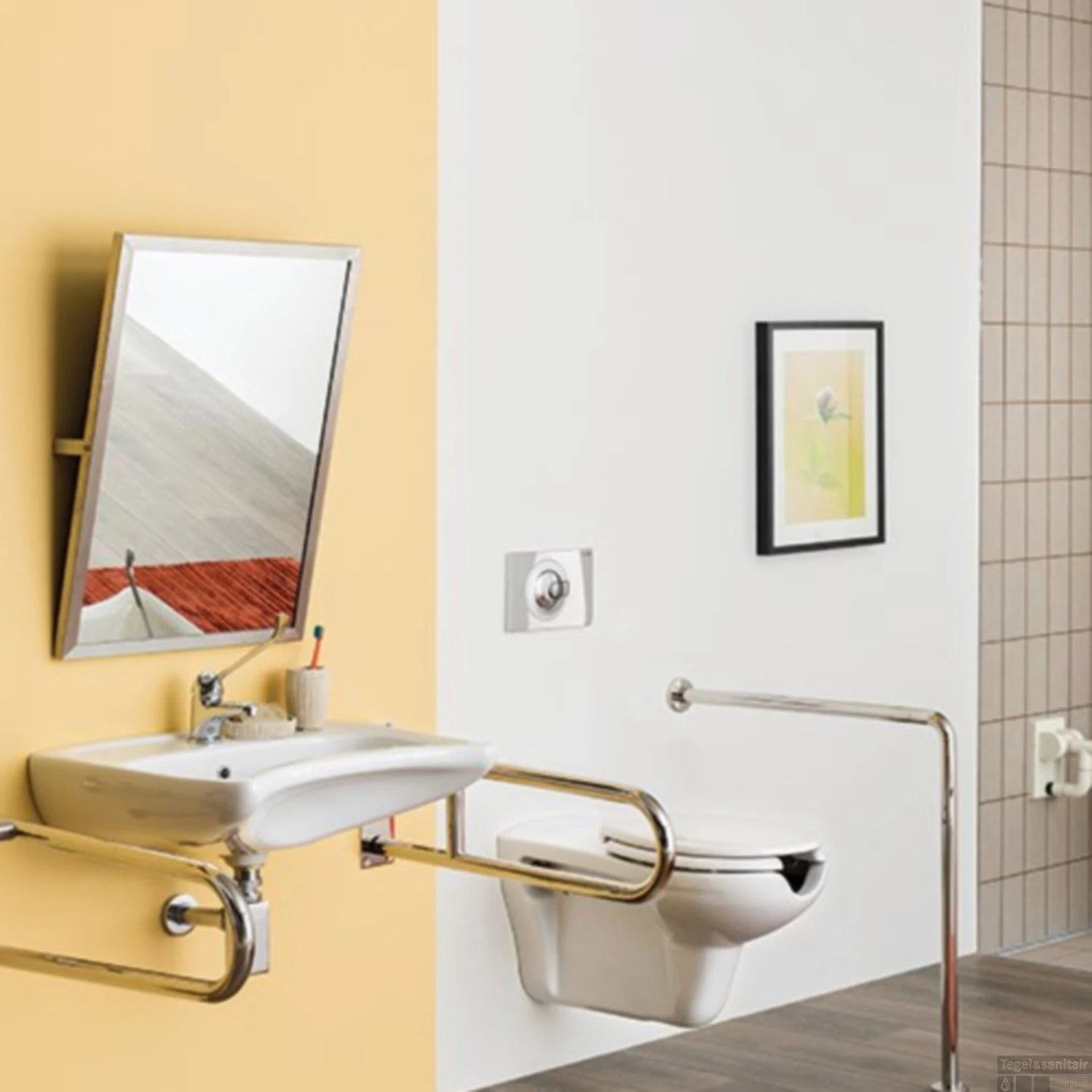 Wandgreep Boss & Wessing Mindervalide Opklapbaar 70 Cm RVS 4 Wandgreep Boss & Wessing Mindervalide Opklapbaar 70 Cm RVS - Afbeelding 2