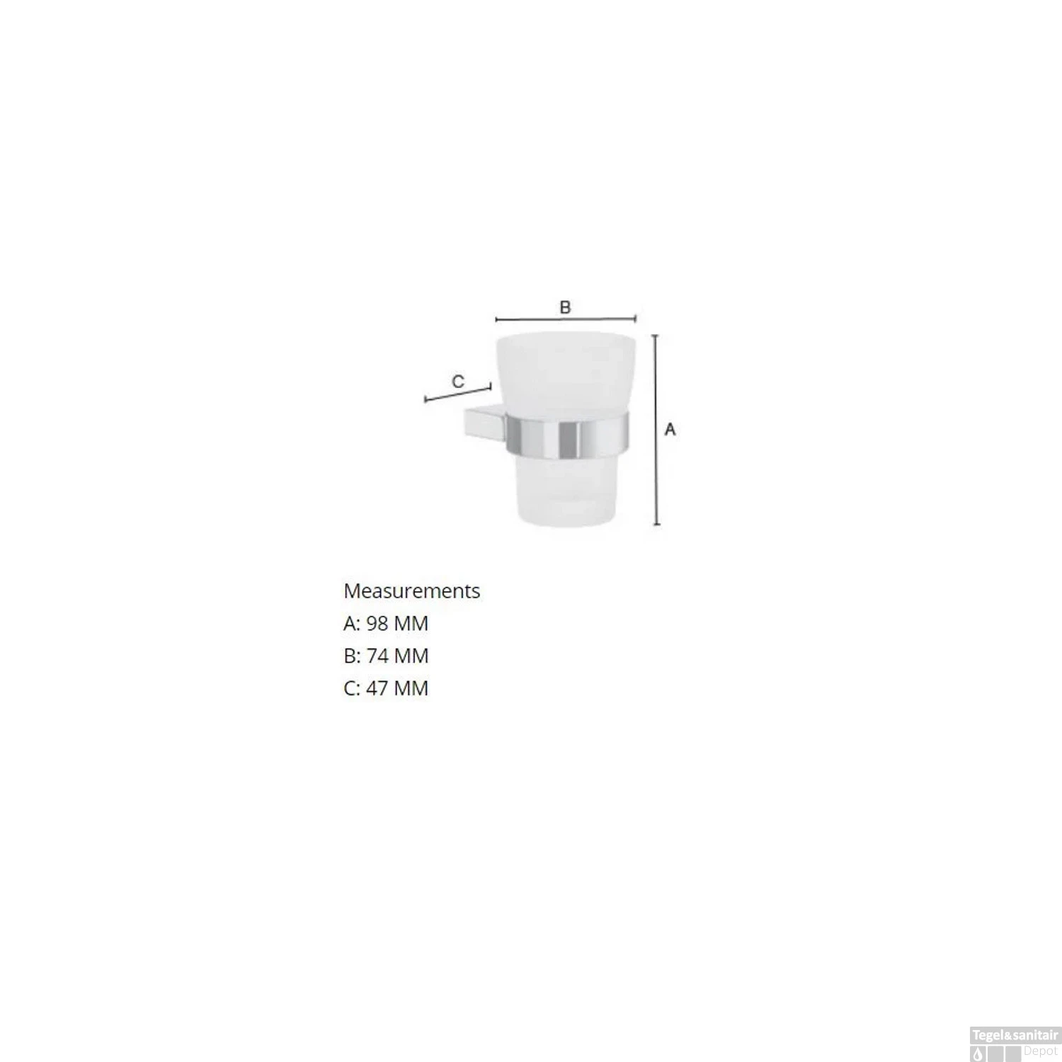 Bekerhouder Smedbo Air Chroom 4 Bekerhouder Smedbo Air Chroom - Afbeelding 2