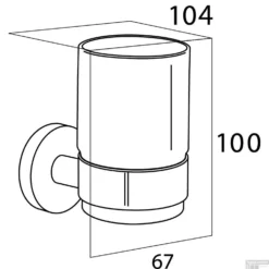 Bekerhouder Tiger Boston Enkel RVS Glans -Goedkope Stijl Baden Winkel bekerhouder tiger boston enkel rvs glans4008913076415 3 copy