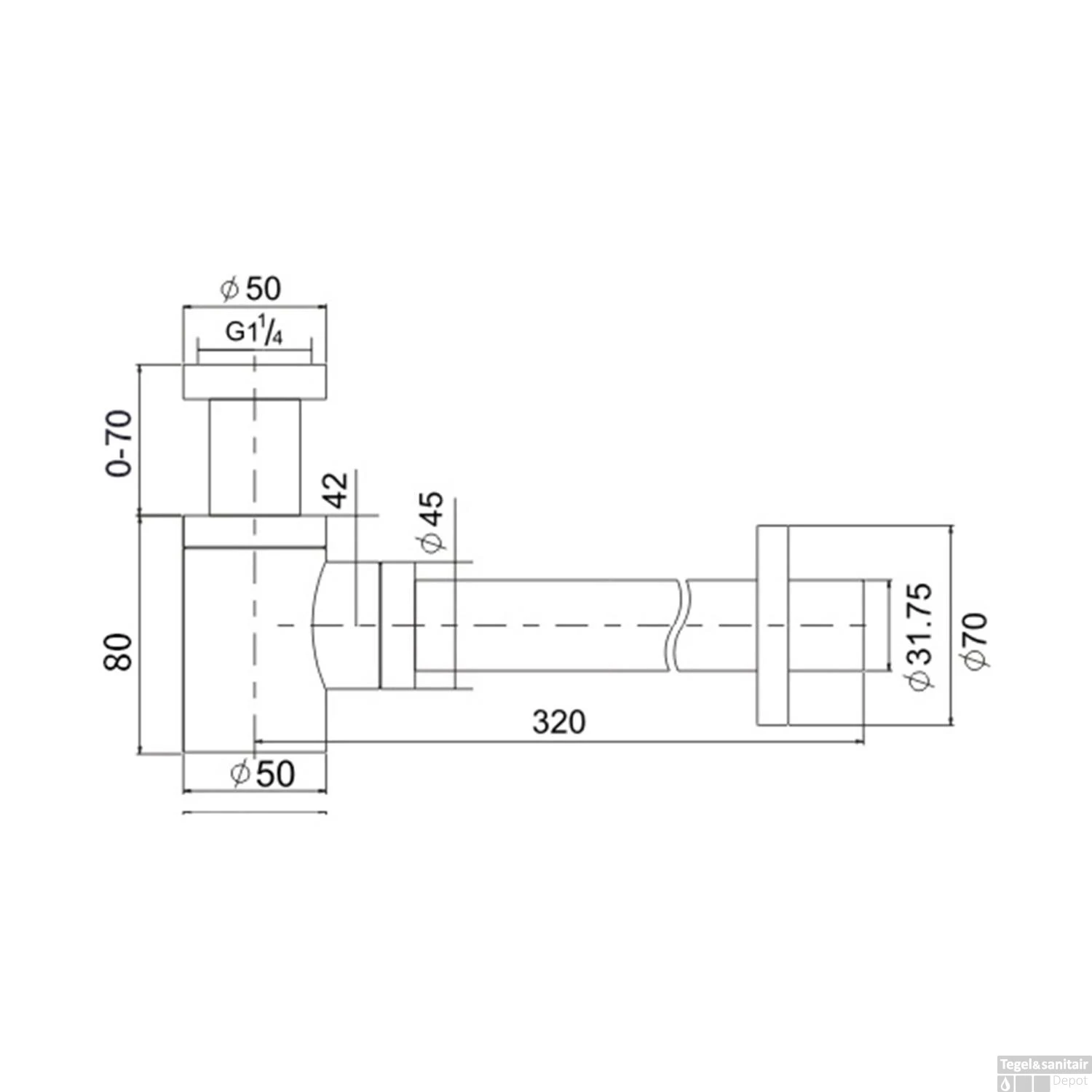 Bekersifon Brauer Ichoice Design Verlaagd Chroom 4 Bekersifon Brauer Ichoice Design Verlaagd Chroom - Afbeelding 2