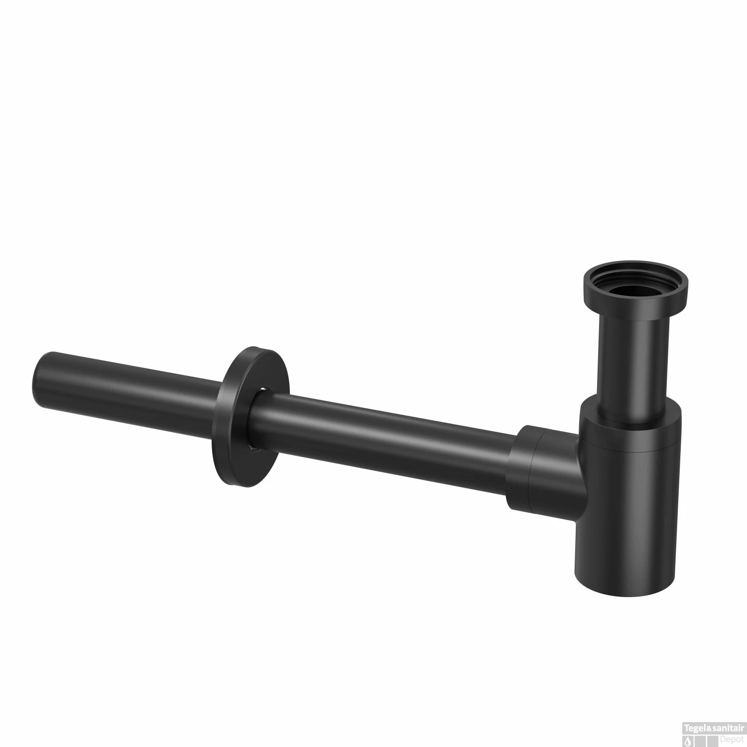 Bekersifon INK Laag Model Incl Muurbuis En Rozet Mat Zwart