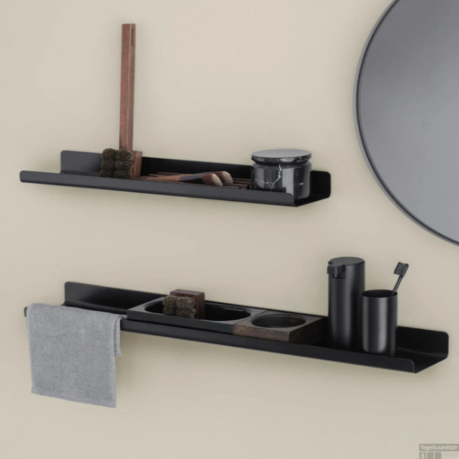 Doucheplanchet Blomus Modo 34 Cm Zwart 6 Doucheplanchet Blomus Modo 34 Cm Zwart - Afbeelding 4