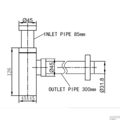 BWS Bekersifon Luxe Vierkant 5/4" RVS Look (Inclusief Muurbuis En Rozet) 7 BWS Bekersifon Luxe Vierkant 5/4" RVS Look (Inclusief Muurbuis En Rozet) -Goedkope Stijl Baden Winkel bws bekersifon luxe vierkant 11 4inch rvs look tech