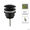 BWS Clickwaste 5/4 Laag Mat Zwart -Goedkope Stijl Baden Winkel bws clickwaste 5 4 laag mat zwart bws