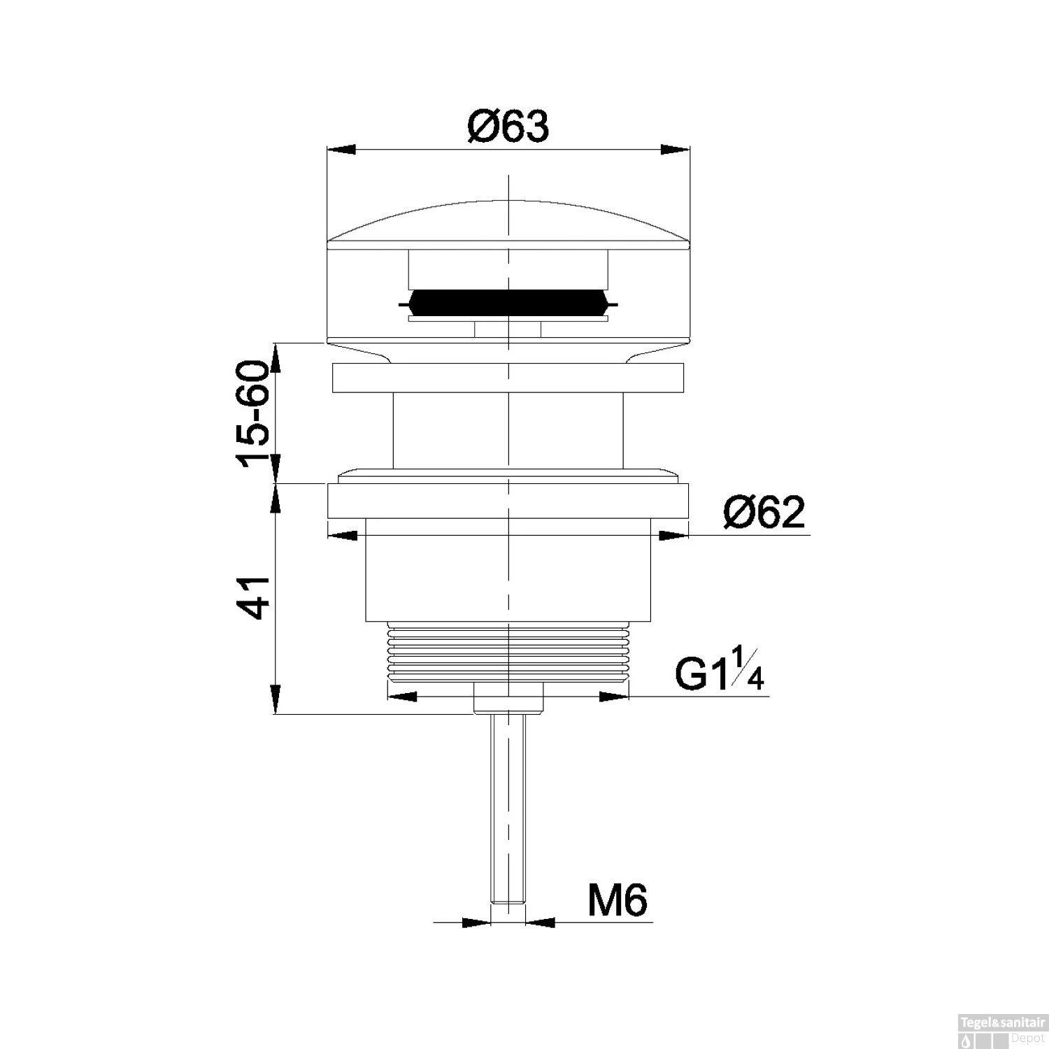 BWS Clickwaste 5/4 Laag Gunmetal 4 BWS Clickwaste 5/4 Laag Gunmetal - Afbeelding 2