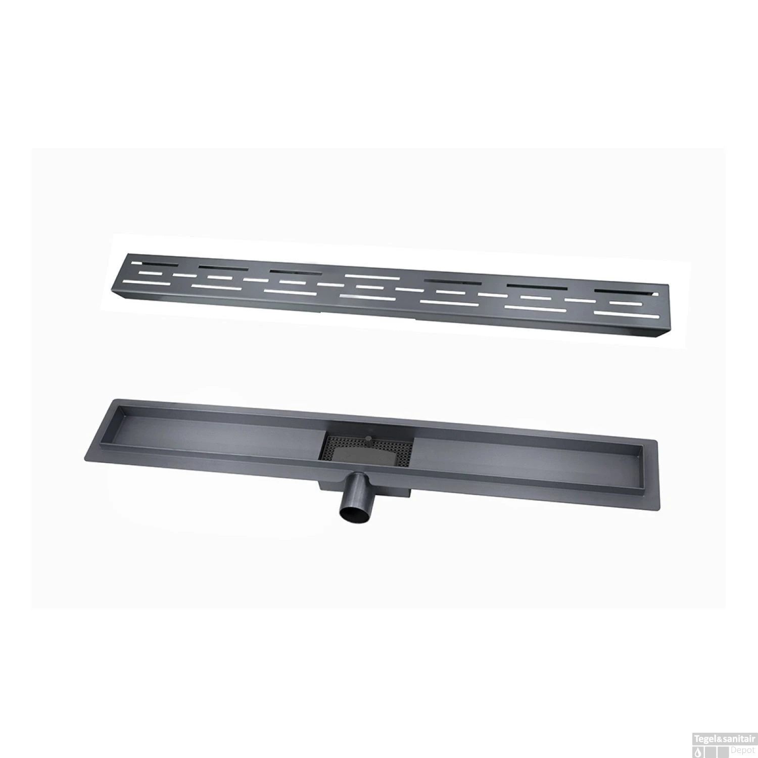 BWS Douchegoot Flens Met Uitneembare Haarfilter 70x7x6.7 Cm Gunmetal 5 BWS Douchegoot Flens Met Uitneembare Haarfilter 70x7x6.7 Cm Gunmetal - Afbeelding 3