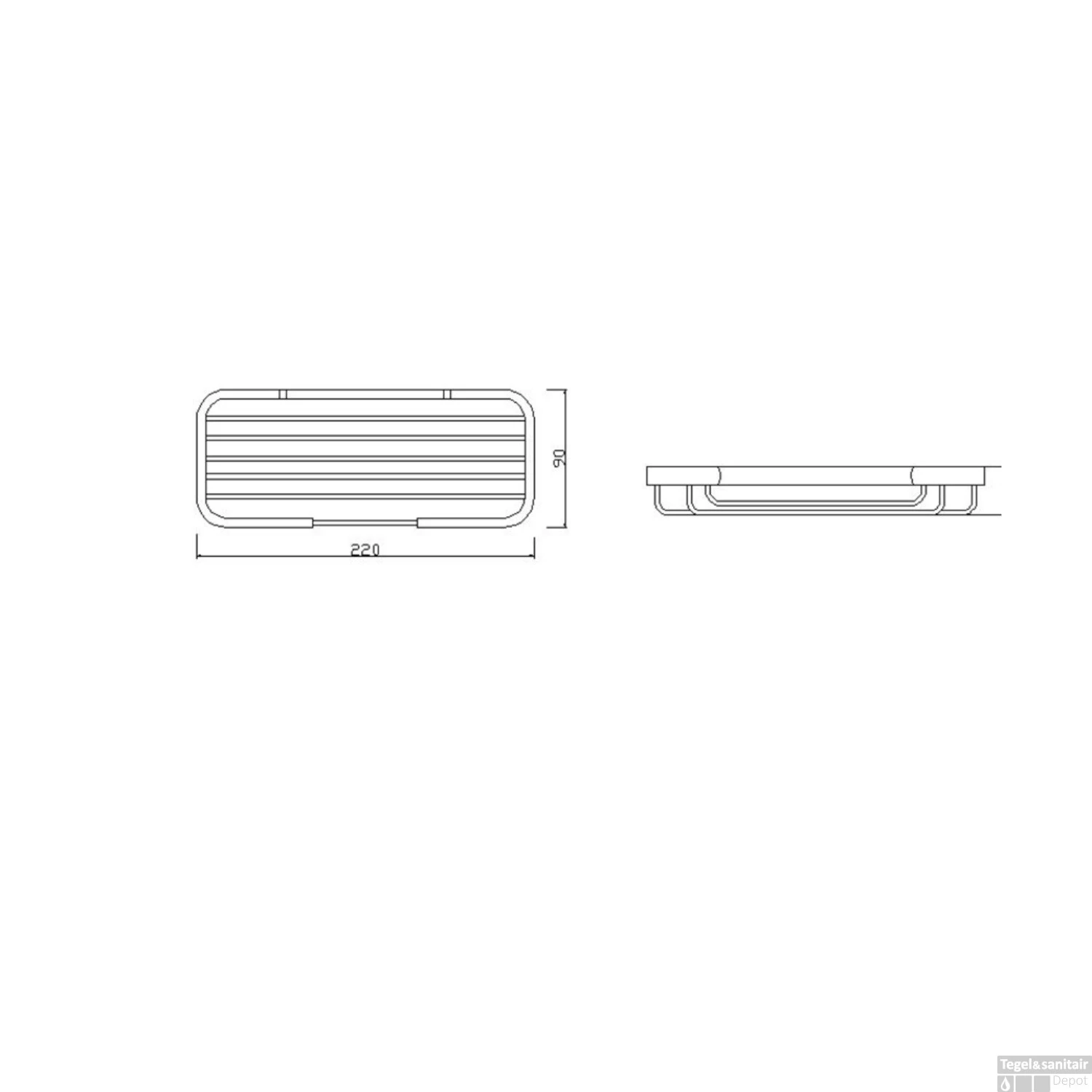 BWS Fles Spons Houder Domo Draad Recht Chroom 5 BWS Fles Spons Houder Domo Draad Recht Chroom - Afbeelding 3
