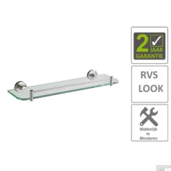 BWS Glazen Planchet Hera 54cm RVS