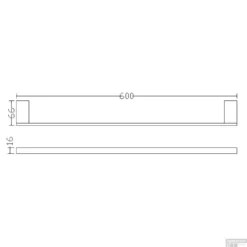 Eris Enkele Handdoekrek 60cm Chroom -Goedkope Stijl Baden Winkel bws handdoekrek eris enkele 60cm chroom tech