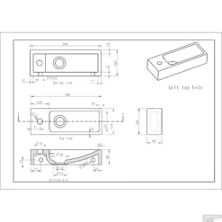 BWS Hardsteen Fontein Zwart Smal 38x14x8 Cm (Kraangat Links) -Goedkope Stijl Baden Winkel bws hardsteen fontein zwart smal 38x14x8 cm kraangat links tech