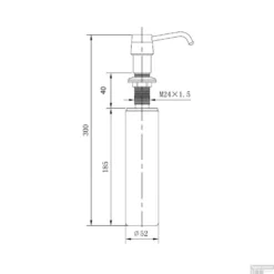 Inbouw Zeeppompje Chroom Kunststof Fles 250ml -Goedkope Stijl Baden Winkel bws inbouw zeeppomp kunststof fles 250ml rvs tech