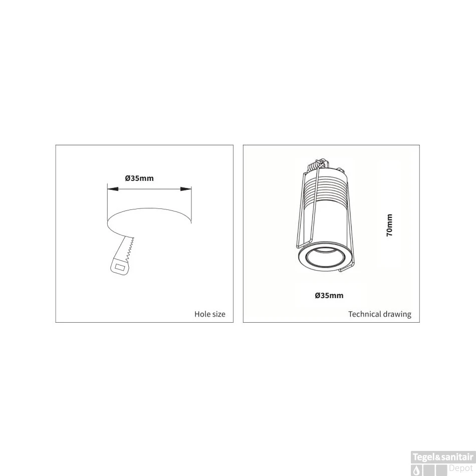 Inbouwspot Boss & Wessing Lucina Mini LED Incl. Driver 3.5x7cm Wit 4 Inbouwspot Boss & Wessing Lucina Mini LED Incl. Driver 3.5x7cm Wit - Afbeelding 2
