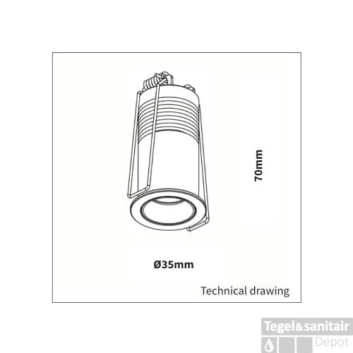Inbouwspot Boss & Wessing Lucina Mini LED 3.5x7cm Zwart 4 Inbouwspot Boss & Wessing Lucina Mini LED 3.5x7cm Zwart - Afbeelding 2
