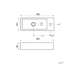 BWS Keramische Fontein Mini 38x14.5x8 Cm (Kraangat Rechts) -Goedkope Stijl Baden Winkel bws keramische fontein mini 38x14.5x8 cm kraangat rechts tech