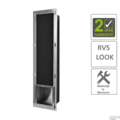 BWS Reserve-Toiletrolhouder Inbouw RVS