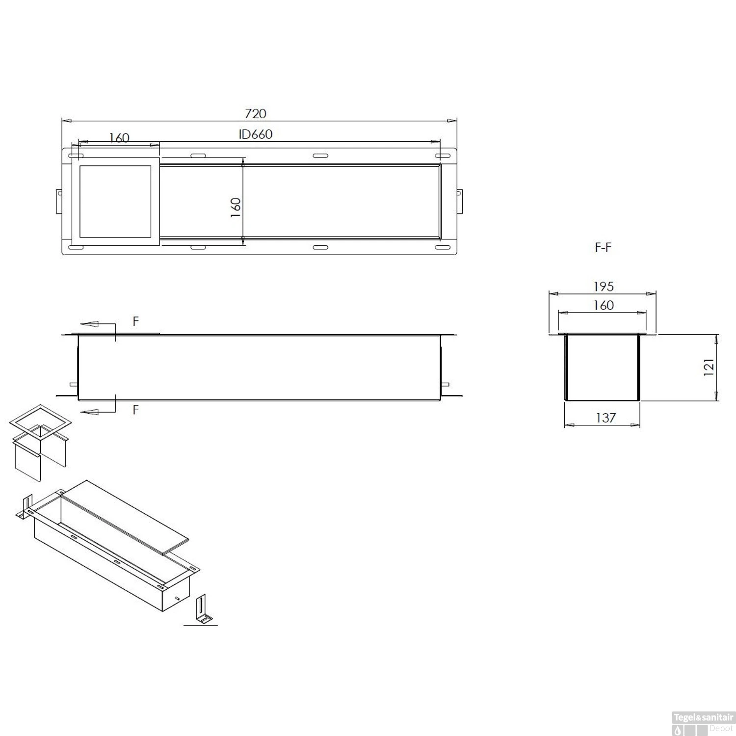 BWS Reserve-Toiletrolhouder Inbouw RVS 7 BWS Reserve-Toiletrolhouder Inbouw RVS - Afbeelding 5