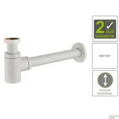 BWS Sifon Star Luxe Laag 5/4" Mat Wit