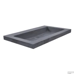 BWS Wastafel Hardsteen 60x46x5 Cm 0 Kraangaten Mat Zwart
