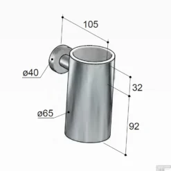 Bekerhouder Hotbath Cobber Zwart Chroom -Goedkope Stijl Baden Winkel cba01bk bekerhouder hotbath cobber zwart chroom tech