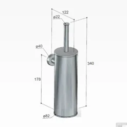 Toiletborstelgarnituur Hotbath Cobber Wandmodel Geborsteld Nikkel -Goedkope Stijl Baden Winkel cba11gn toiletborstelgarnituur hotbath cobber wandmodel geborsteld nikkel tech 1