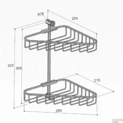 Hoekdraadkorf Hotbath Cobber Dubbel Wandmodel Zwart Chroom 7 Hoekdraadkorf Hotbath Cobber Dubbel Wandmodel Zwart Chroom -Goedkope Stijl Baden Winkel cba14bk hoekdraadkorf hotbath cobber dubbel wandmodel zwart chroom tech