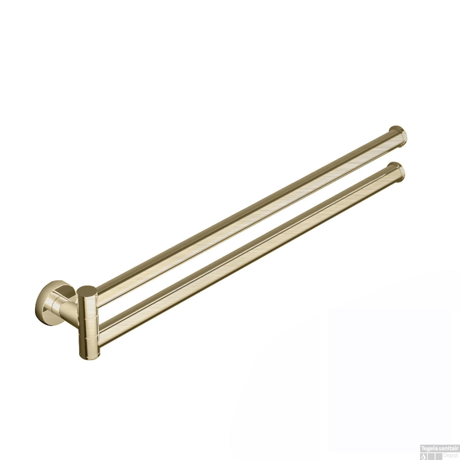 Handdoekhouder Hotbath Cobber Draaibaar Geborsteld Messing 3 Handdoekhouder Hotbath Cobber Draaibaar Geborsteld Messing