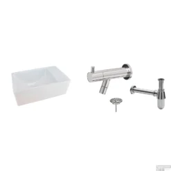 FonteinPack Inbouwkraan Rhea Keramiek 30.5x18x11 Cm Chroom