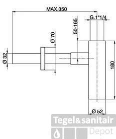 Cisal Less Design Sifon ZA004070 6 Cisal Less Design Sifon ZA004070 - Afbeelding 4