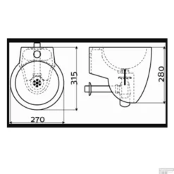 Fontein Clou Flush 6 27x31.5x28cm Keramiek Glans Wit (Zonder Kraangat) -Goedkope Stijl Baden Winkel cl0314060 6 1