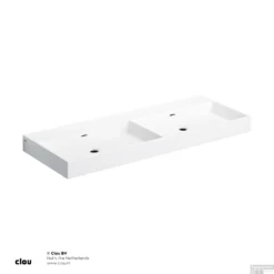 Wastafel Clou Wash Me 110x42x8 Cm Solid Surface Mat Wit (met Dubbele Bak) 9 Wastafel Clou Wash Me 110x42x8 Cm Solid Surface Mat Wit (met Dubbele Bak) -Goedkope Stijl Baden Winkel cl 02.13039 no shadow