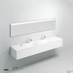 Wastafelblad Clou Hammock Dubbele Waskom 220cm Mat Wit 7 Wastafelblad Clou Hammock Dubbele Waskom 220cm Mat Wit -Goedkope Stijl Baden Winkel cl 02.13070.43