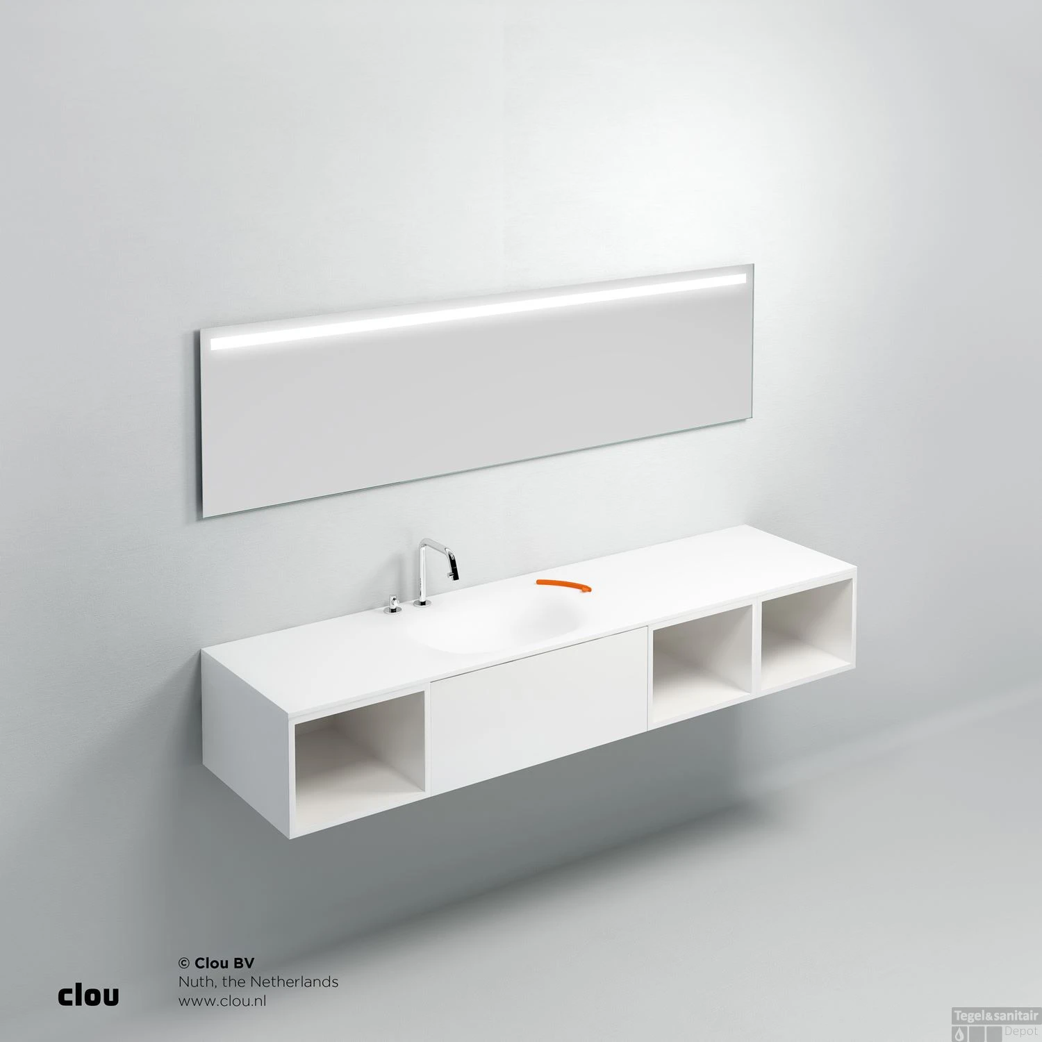 Clou Hammock Wastafelblad Enkele Waskom Links 190cm Compositie 34 Aluite Mat Wit 4 Clou Hammock Wastafelblad Enkele Waskom Links 190cm Compositie 34 Aluite Mat Wit - Afbeelding 2