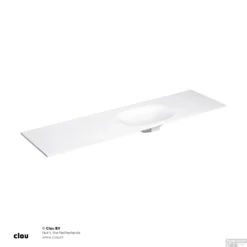 Clou Hammock Wastafelblad Enkele Waskom Rechts 180cm Compositie 28 Aluite Mat Wit