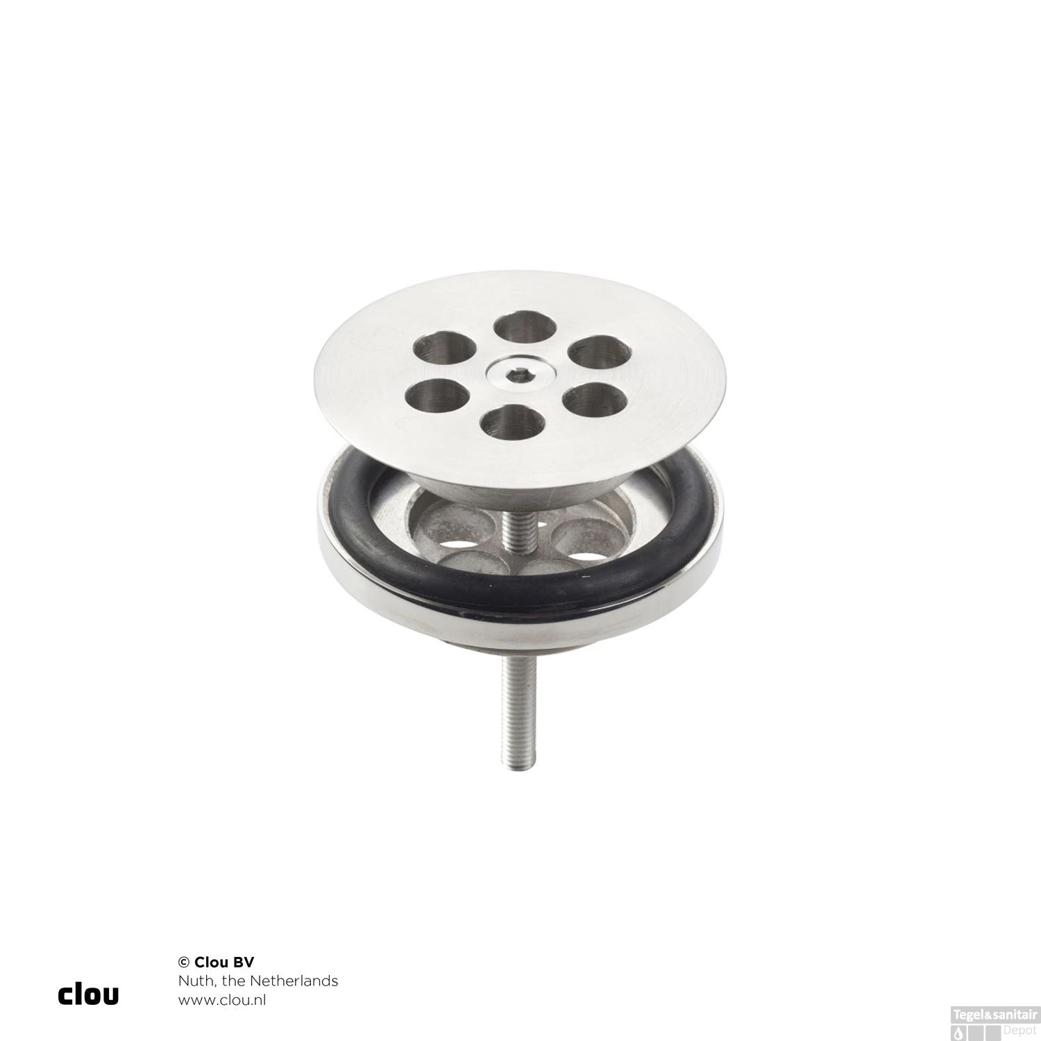 Clou Wash Me Plug Tbv Siliconen Waterstop RVS Geborsteld 3 Clou Wash Me Plug Tbv Siliconen Waterstop RVS Geborsteld