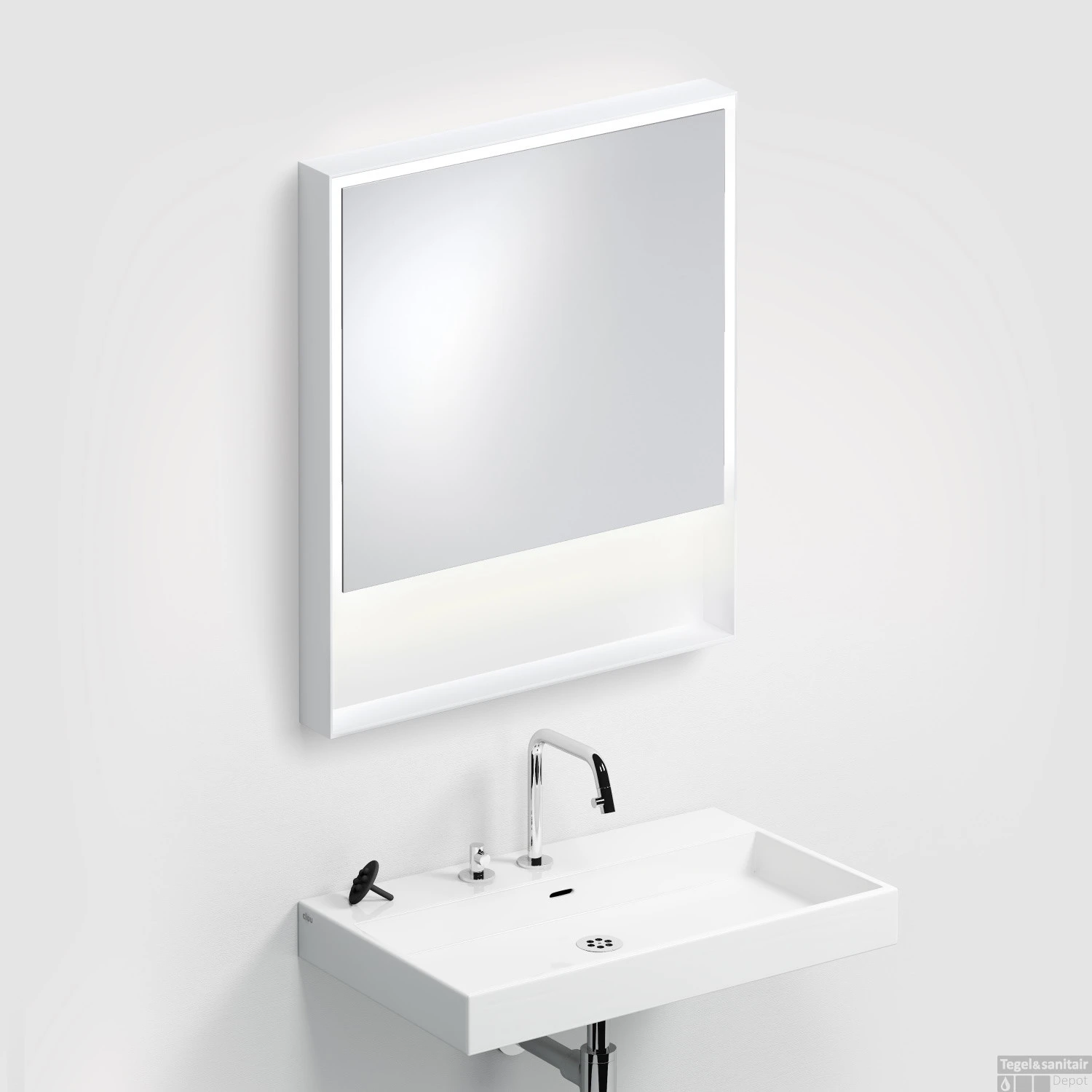 Clou New Wash Me Wastafel 70x42x8cm Met 3 Voorbewerkte Kraangaten Glanzend Wit Keramiek 5 Clou New Wash Me Wastafel 70x42x8cm Met 3 Voorbewerkte Kraangaten Glanzend Wit Keramiek - Afbeelding 3