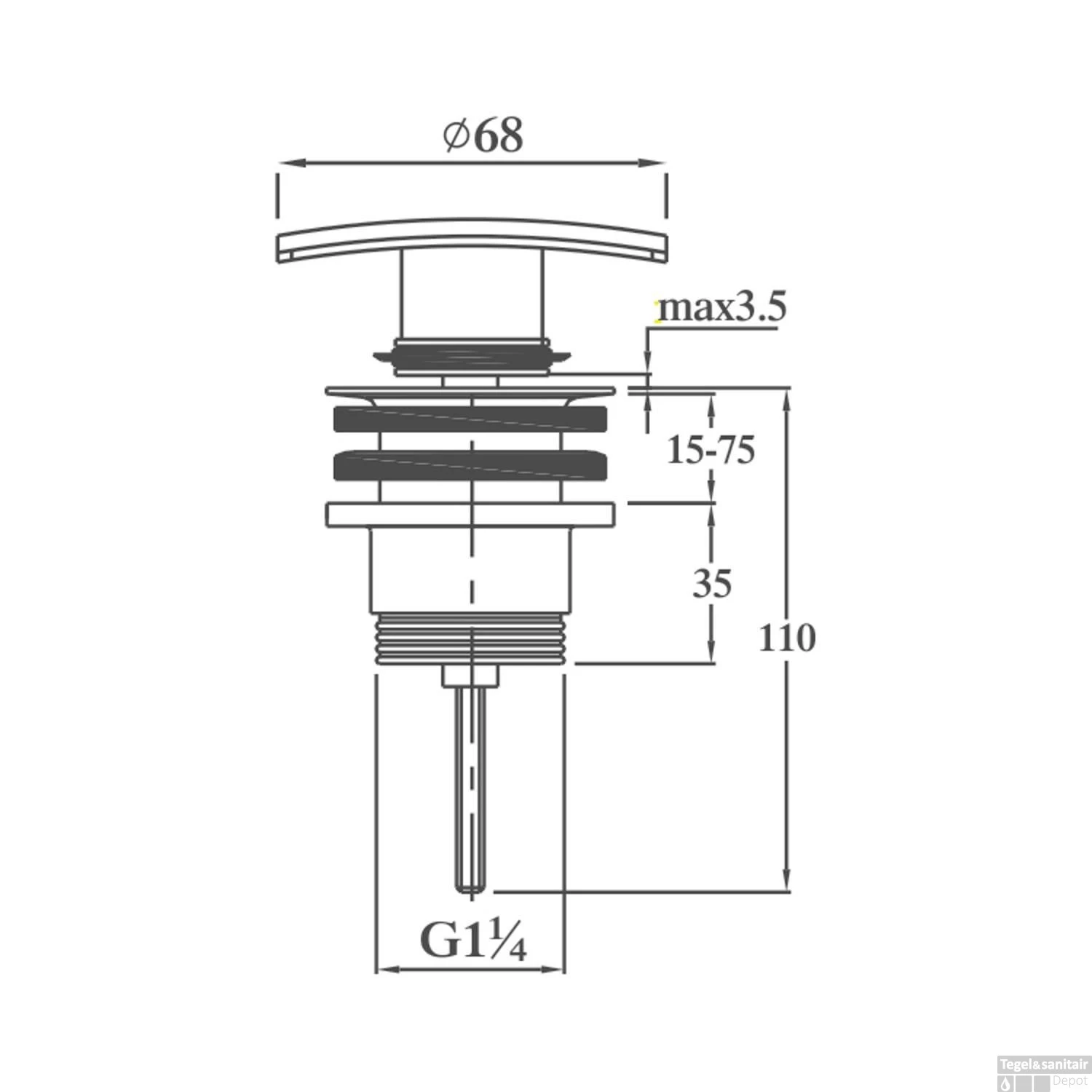 Clickwaste Sanilux Universeel RVS 4 Clickwaste Sanilux Universeel RVS - Afbeelding 2