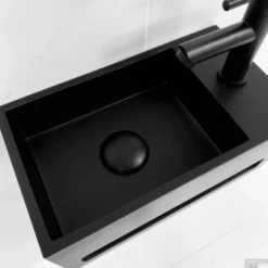 Clickwaste Boss & Wessing Bali Solid Surface Mat Zwart 7 Clickwaste Boss & Wessing Bali Solid Surface Mat Zwart -Goedkope Stijl Baden Winkel clickwaste saniclear bali solid surface mat zwart sfeer 1