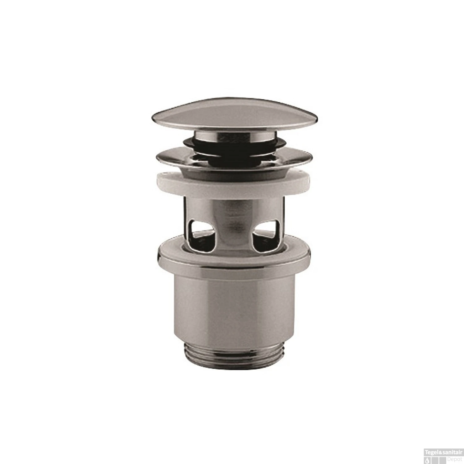 Clickwaste Sanimex Giulini Met Overloop 5/4 Chroom 3 Clickwaste Sanimex Giulini Met Overloop 5/4 Chroom